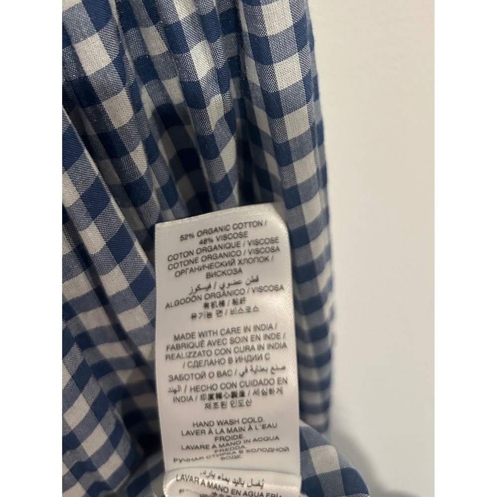 Doen Emmaretta Midi Dress in Blue Gingham Size Medium - Picture 12 of 14